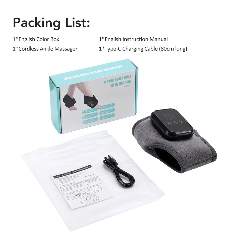 Reelaxity Electric Heated Ankle Vibration Massager