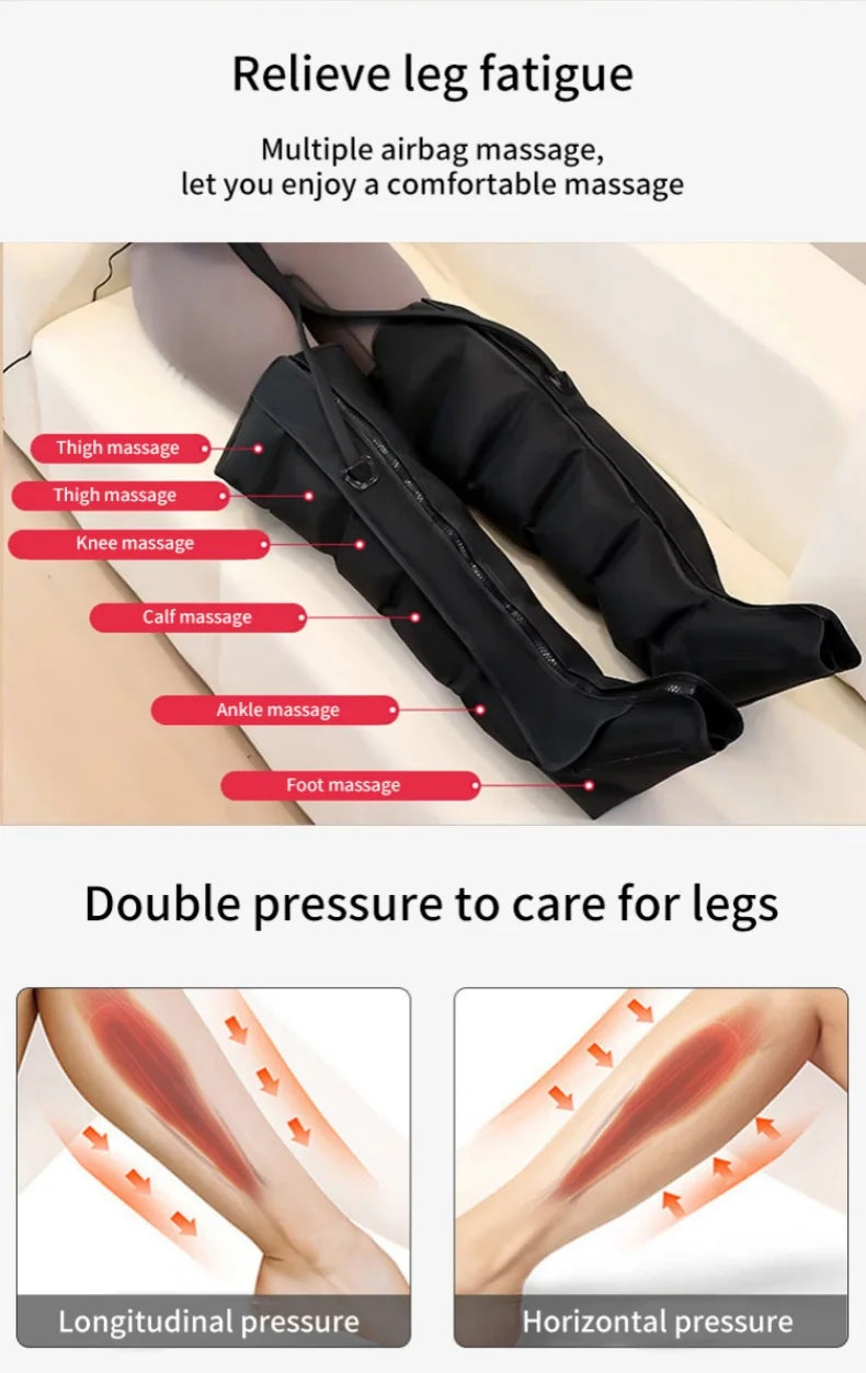 Air Pressure Leg & Foot Massager Boots with Remote