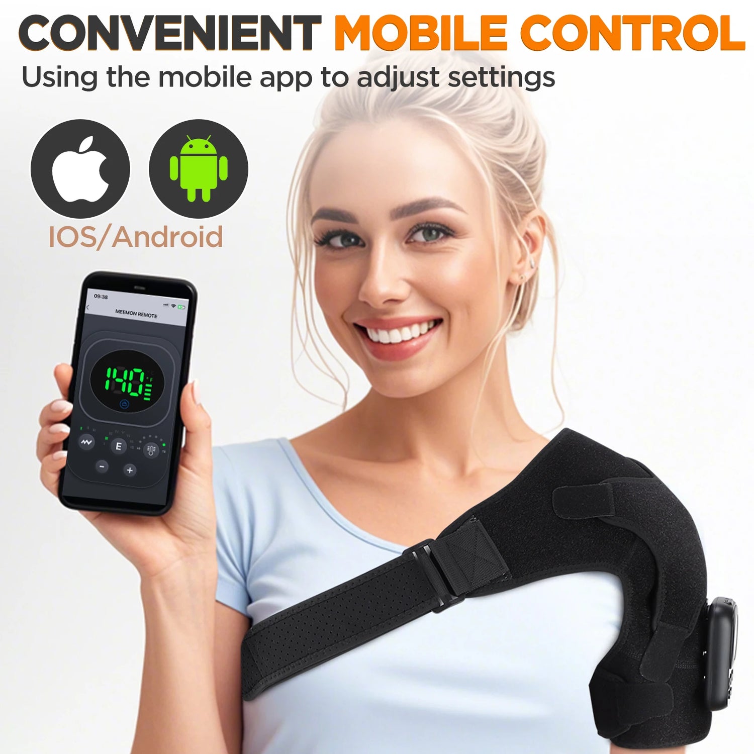 Heated Shoulder Support Brace with Massage &amp; Warmth