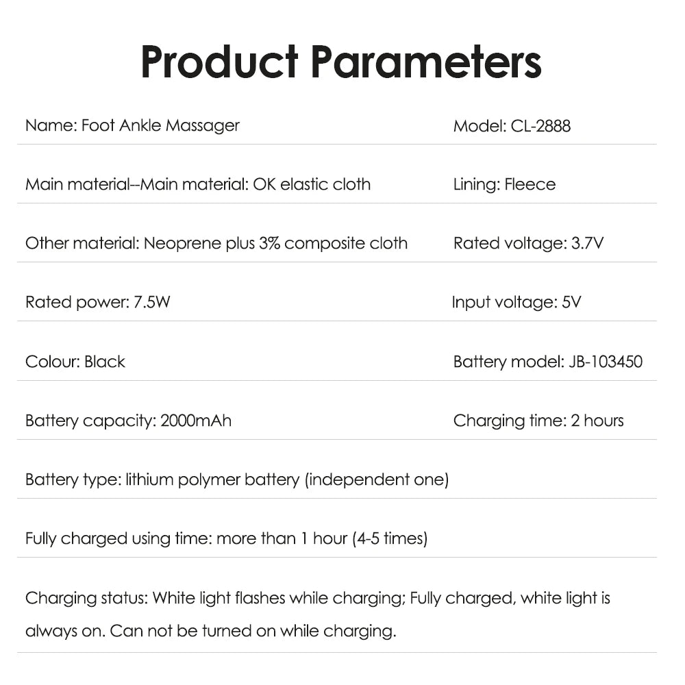 Reelaxity Electric Heated Ankle Vibration Massager