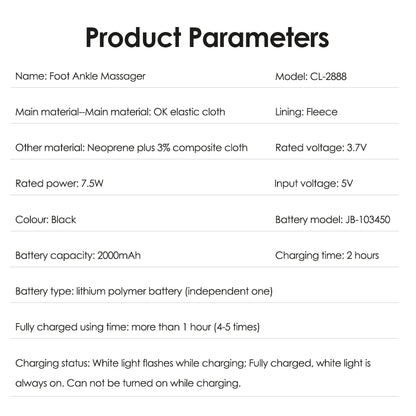 Reelaxity Electric Heated Ankle Vibration Massager