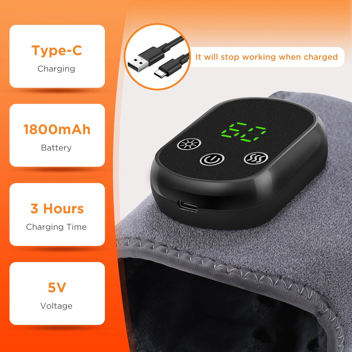 Reelaxity Electric Heated Ankle Vibration Massager