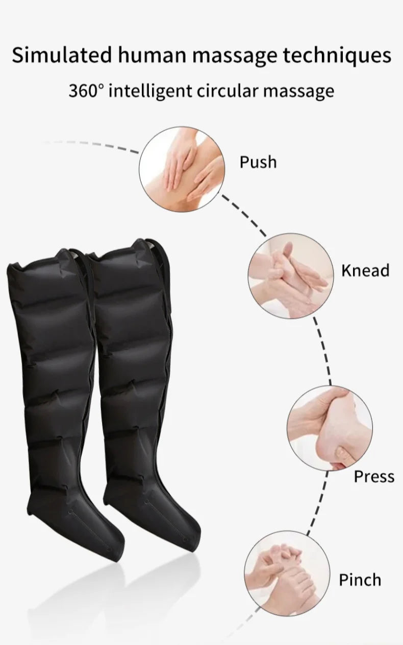 Air Pressure Leg &amp; Foot Massager Boots with Remote