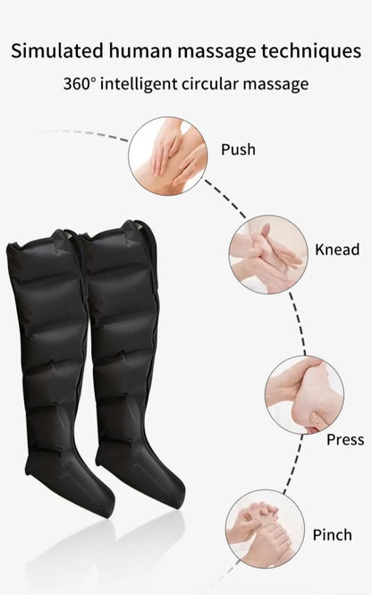 Air Pressure Leg &amp; Foot Massager Boots with Remote