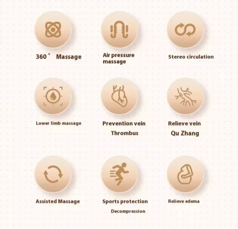 Air Pressure Leg &amp; Foot Massager Boots with Remote