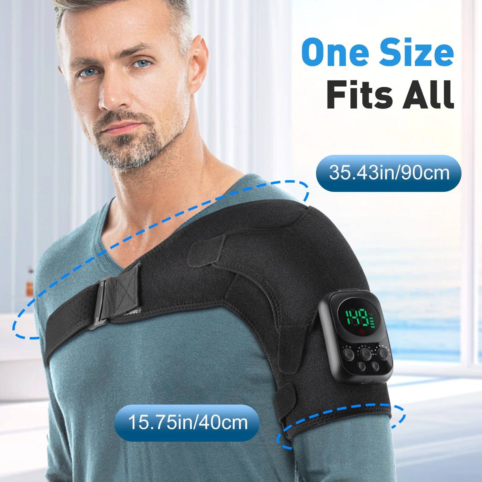 Heated Shoulder Support Brace with Massage &amp; Warmth