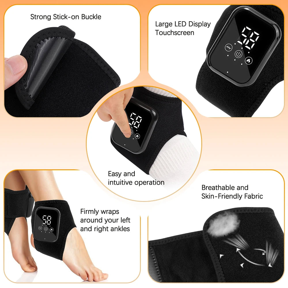 Reelaxity Electric Heated Ankle Vibration Massager