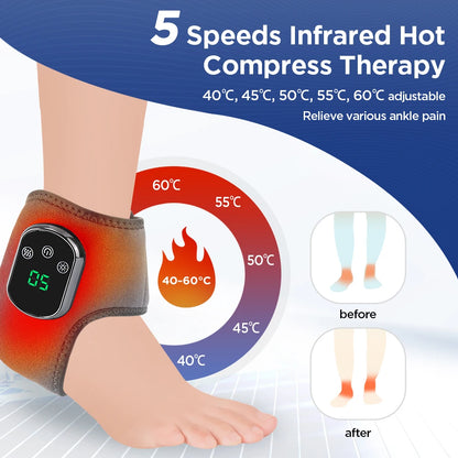 Reelaxity Electric Heated Ankle Vibration Massager