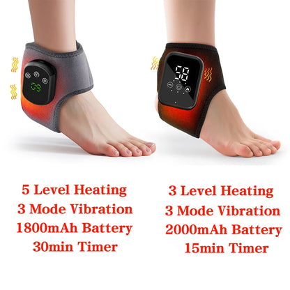 Reelaxity Electric Heated Ankle Vibration Massager